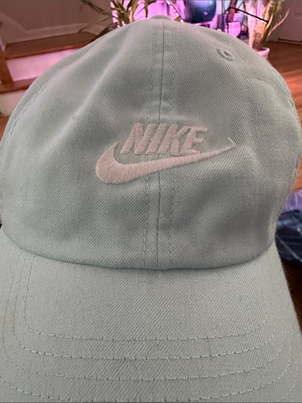 Nike Mint Green Embroidered Swoosh Cap